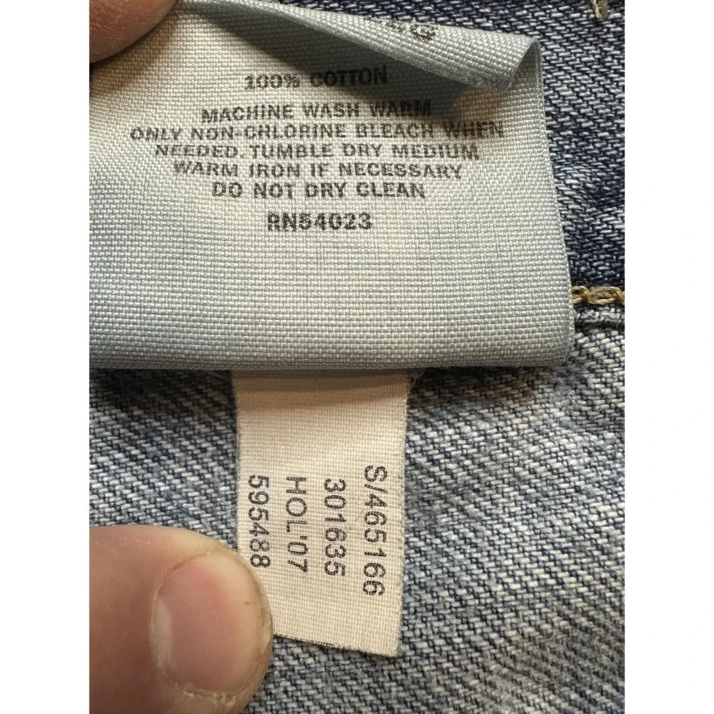 VTG Banana Republic Jeans Mens 32x34(32x32) Light Wash Straight Distressed Denim